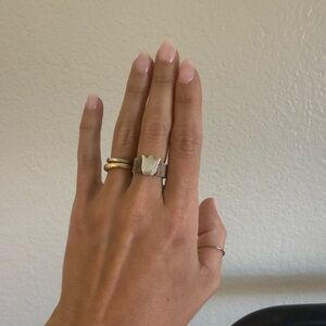 Rare silver Tous tulip Ring